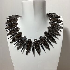 Gwendolyn, antique silver, crushed black mother of pearl